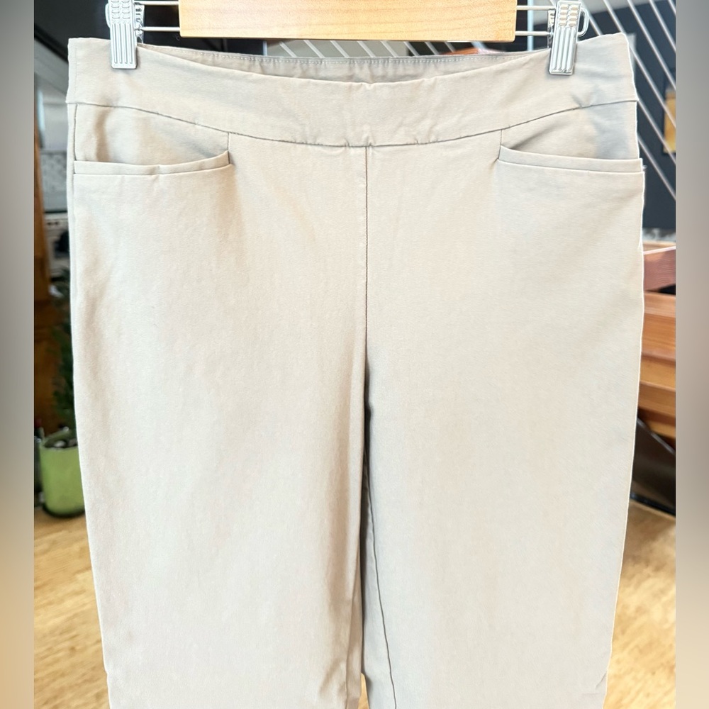 Chicos 360 Brigette slim ankle pants in British Khaki, EUC - Picture 2 of 6